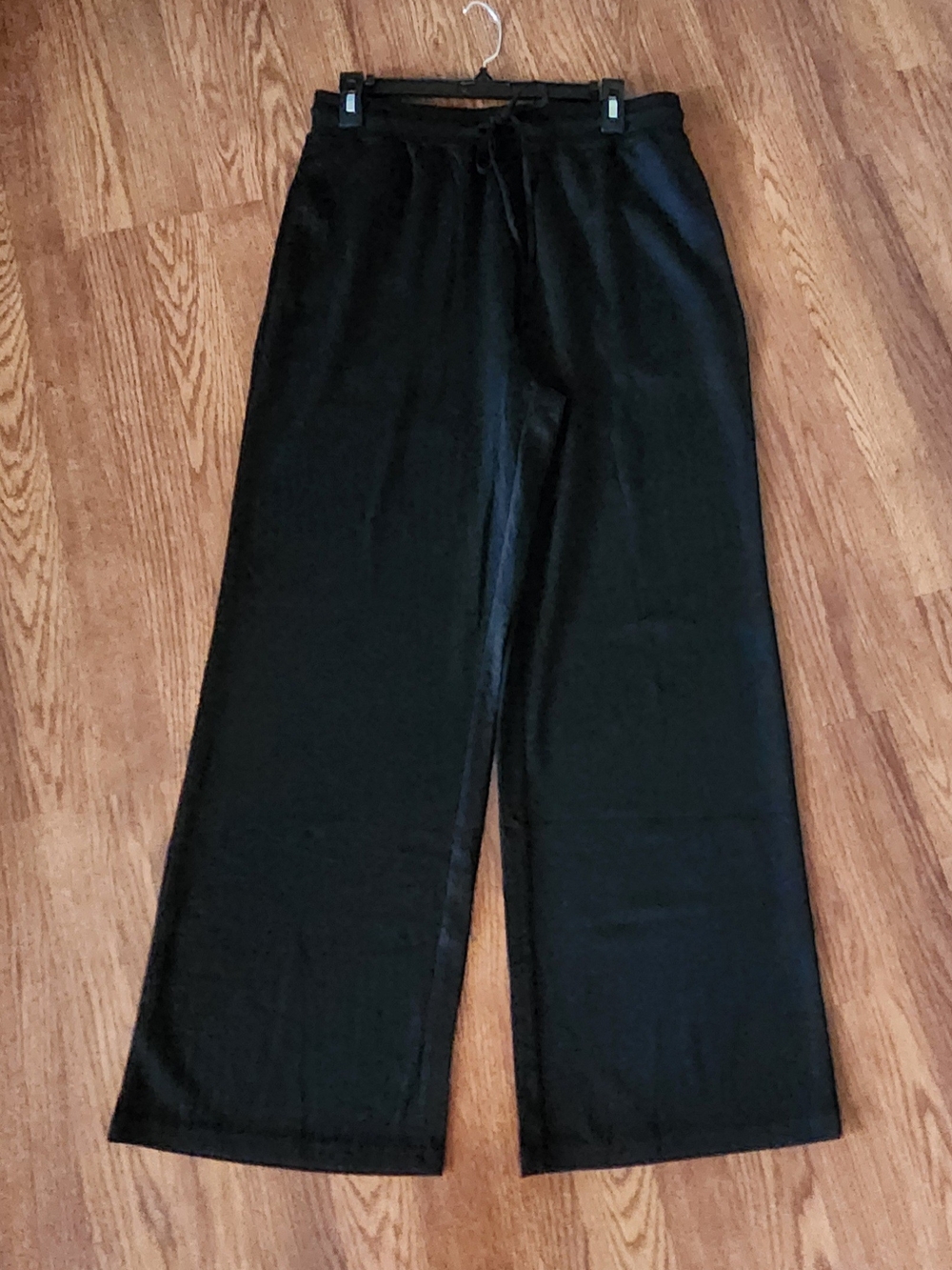Amazon Wide Leg Black Drawstring Trousers